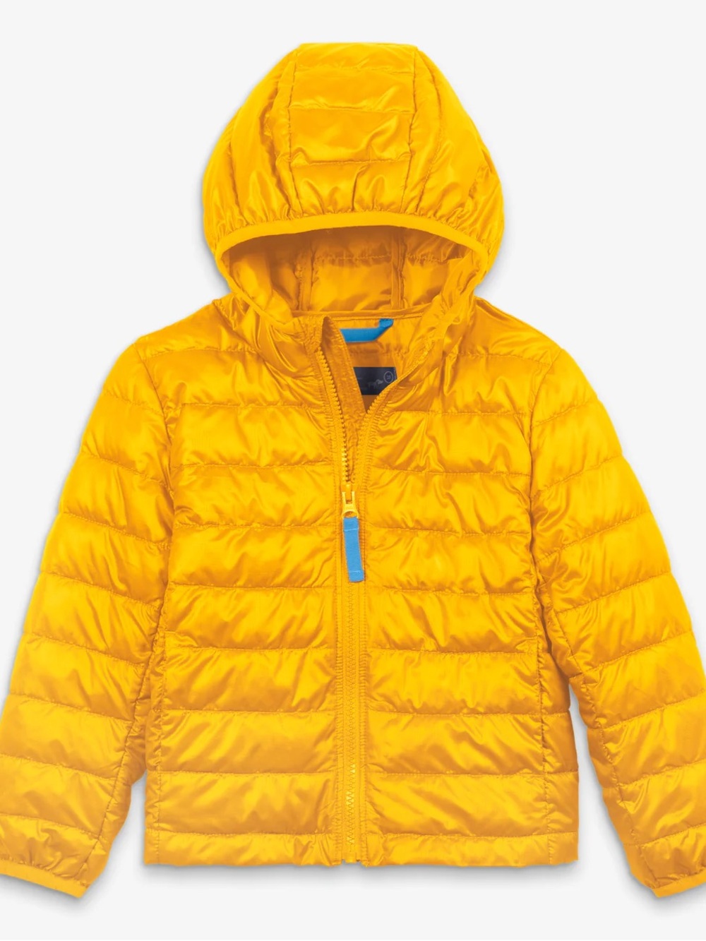 Primary Kids Lightweight Hooded Puffer Jacket Yellow Size 4